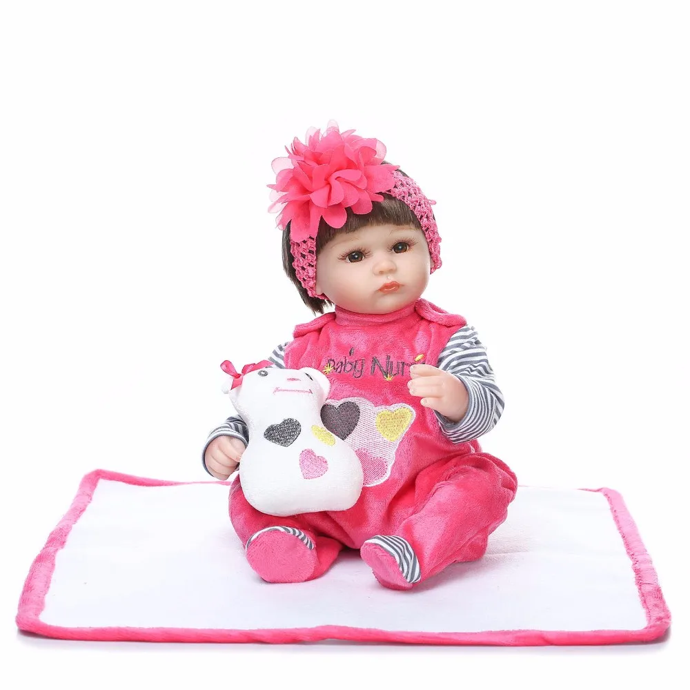 NPK reborn doll 43 см мягкий силикон baby dolls com corpo de silicone подарки на Рождество|toys for|toys for