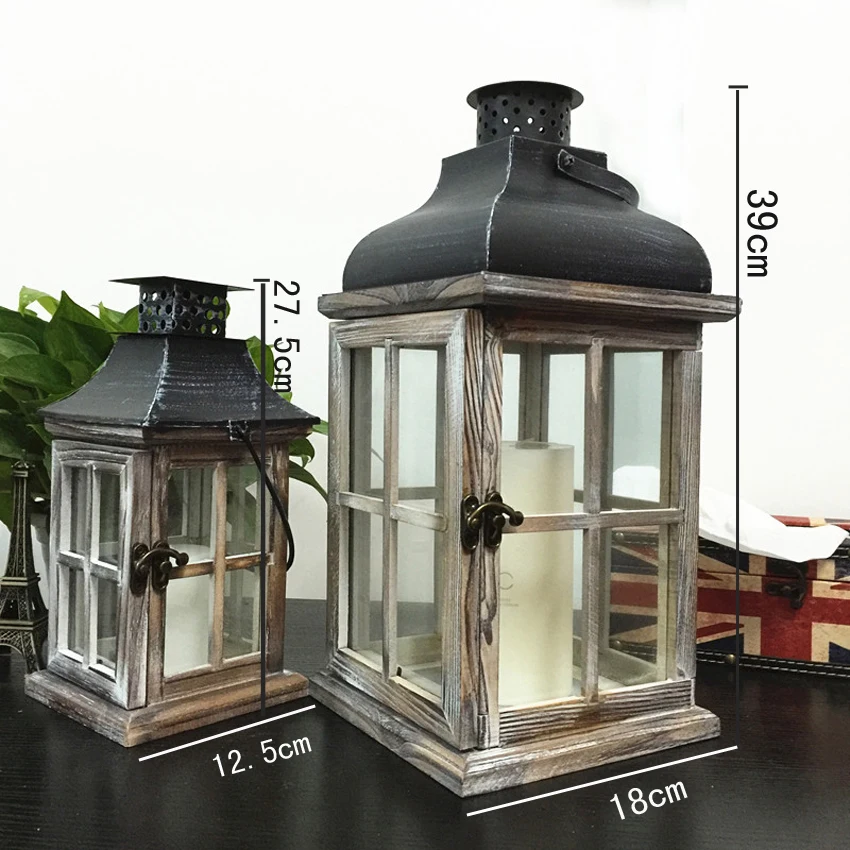 Деревянные Подсвечники в американском стиле подсвечник из железа и стекла