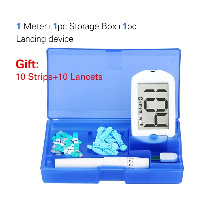 mgdL meter kit 10 OLIECO GLM-75 0.8ul диабетический измеритель уровня глюкозы в крови полоски ланцеты мг/дл медицинский точный Смарт авто кодирование 8S глюкометр большой экран - Цвет: mgdL meter kit 10