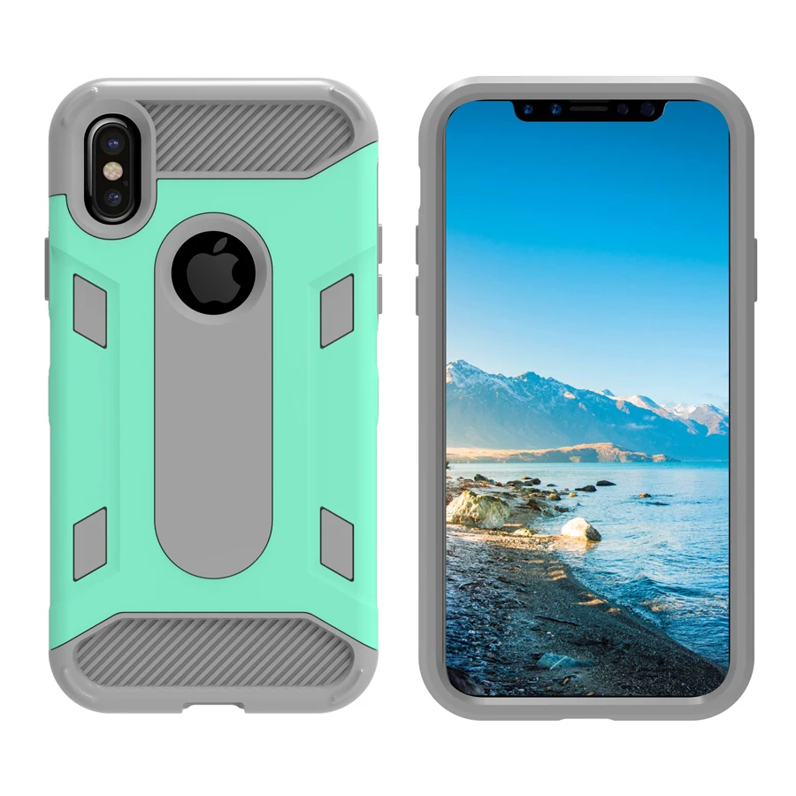 For iphone X case Three Layers Hybrid Rugged Shockproof Armor High Impact Defender Full-Body Protective Case Cover iPhone |