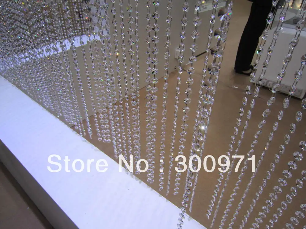 

FREE SHIPPING/Wedding Cake Decorative Crystal Garland/Strand 40 meters/lot,14mm Octagon Crystal Beads connected with 11mm rings