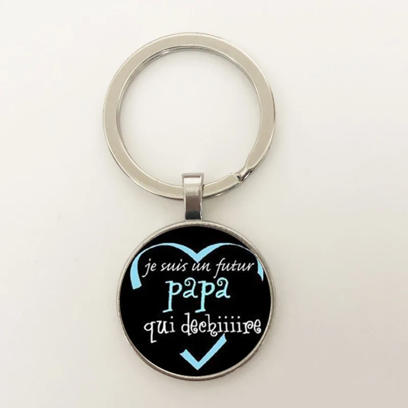 GDRGYB 2019 пряжка для ключей с надписью I Love Daddy So Much ручная работа круглый стеклянный