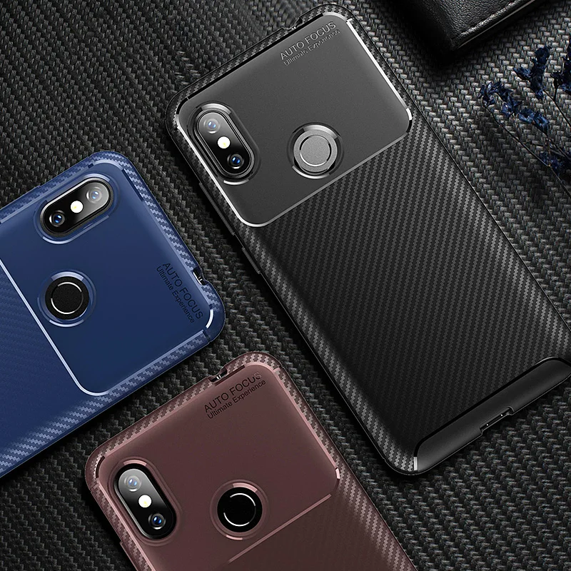 

Чехол из углеродного волокна для Xiaomi Redmi Note 6 Pro, роскошный мягкий ТПУ Тонкий силиконовый чехол для Redmi Note 6, задняя крышка для Note 6