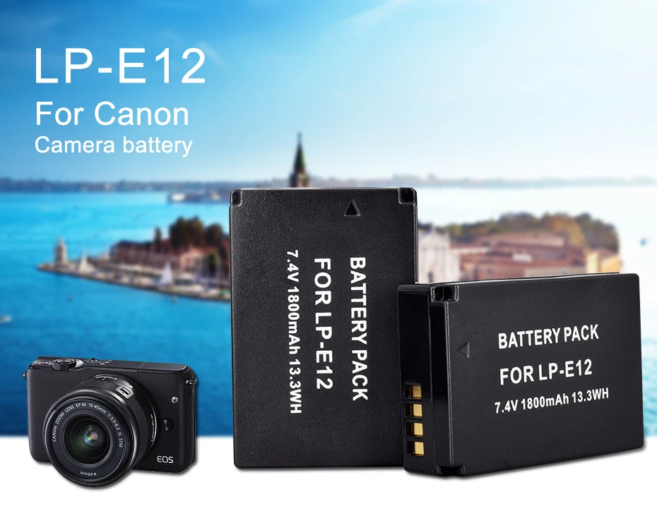 4 шт. пало Батарея LP-E12 LPE12 LP E12 Перезаряжаемые Аккумуляторы для Canon EOSM M10 M50 M100 Rebel SL1 100D поцелуй X7 Камера