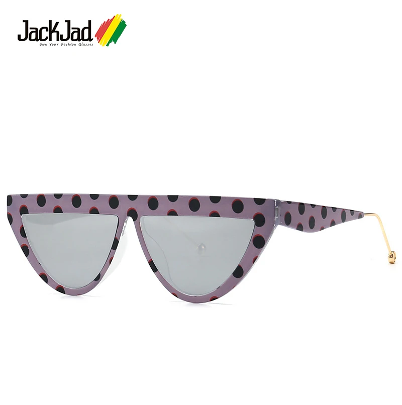 

JackJad 2019 Fashion Modern Cat Eye Style Wave Point Sunglasses Women Cat Walks Brand Design Sun Glasses Oculos De Sol FF0371