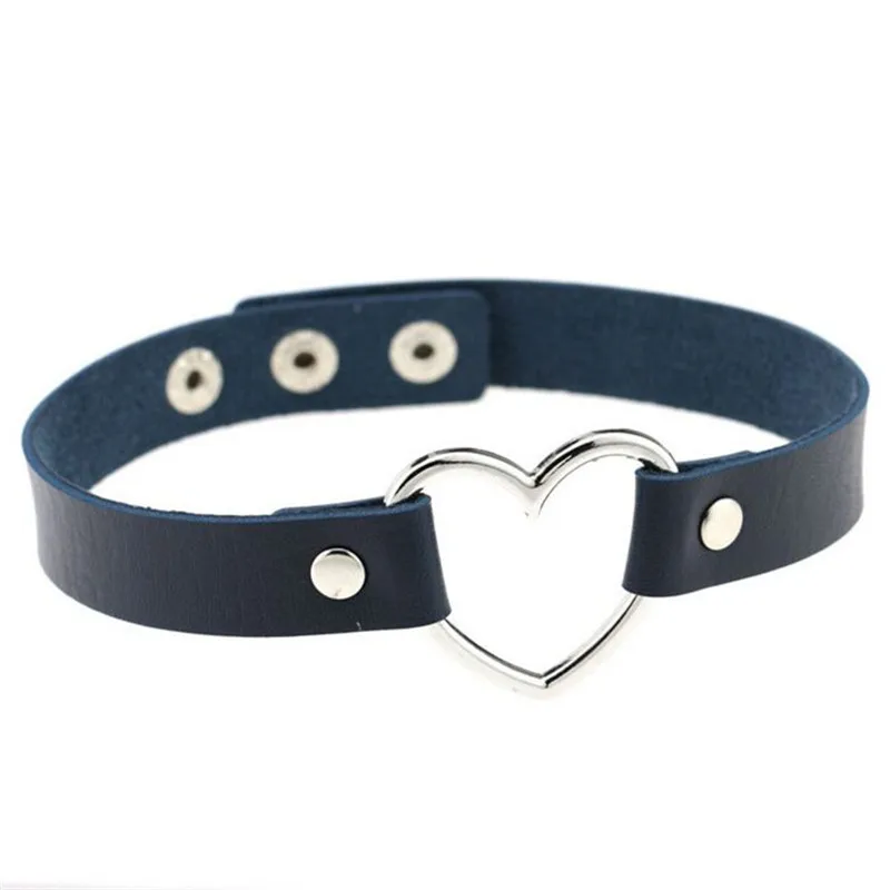 [JIMORE] 37 Цвета женские Кожаные Choker Colar Feminino Сердце Кулон Панк Татуировки Harajuku Chokers