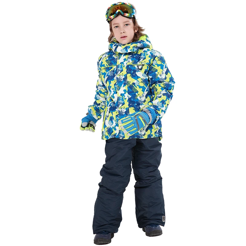 Phibee Boys Winter Ski Suit Skiing Jackets Kids Clothes Warm Waterproof Windproof Outdoor Coat Breathable Children Clothing |