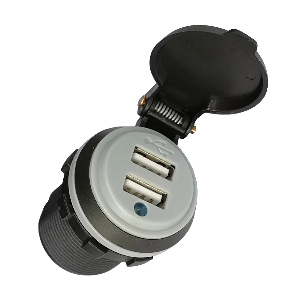Мотоцикл автомобиль лодка двойной USB 4.2A зарядное устройство адаптер розетка