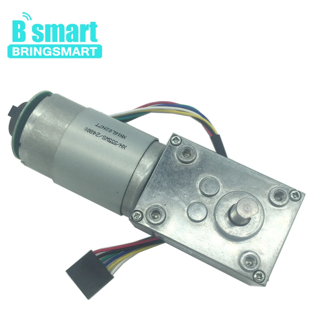 Червячный двигатель постоянного тока Bringsmart 12 В червячный редуктор 24 16 об/мин