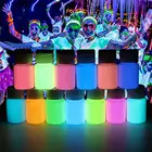 Новинка, 1 флакон, 20 г, флуоресцентная Порошковая пигментная краска, вечерние художественные украшения для тела ногтей