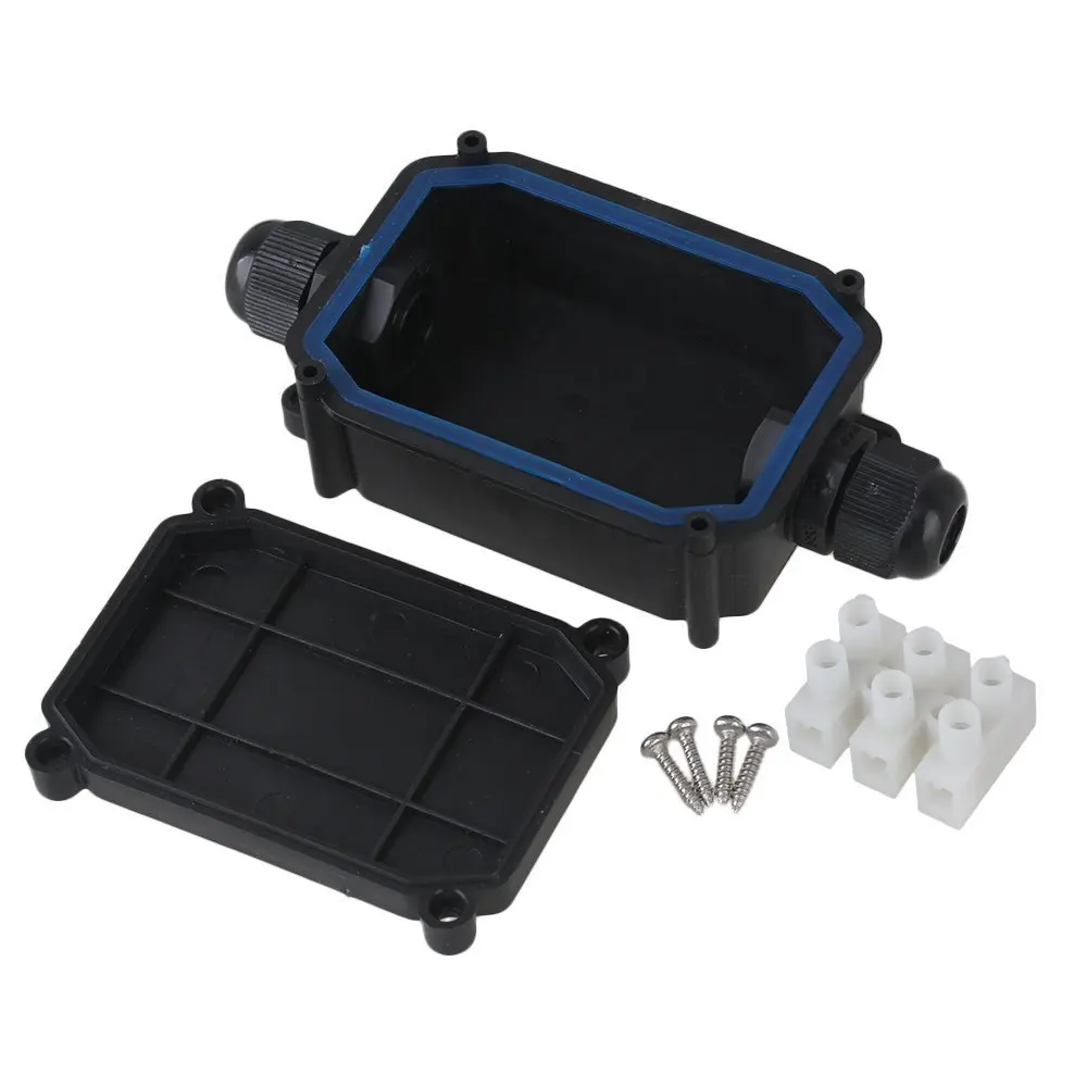 Водонепроницаемый черный пластиковый соединитель для кабеля IP66 соединительная