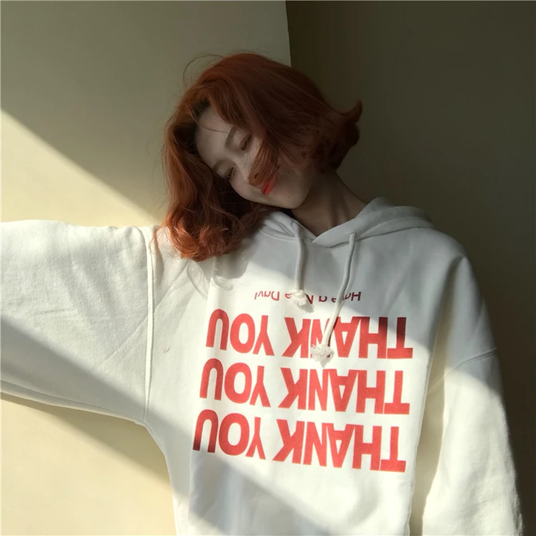 Мода Moletom 2018 осенняя Женская толстовка корейский стиль Ulzzang Harajuku с буквенным