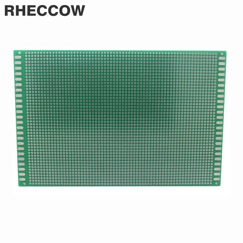 RHECCOW 10 шт./лот 8x12 см 2 54 мм стекло эпоксидная смола FR4 прототип Луженая Двусторонняя
