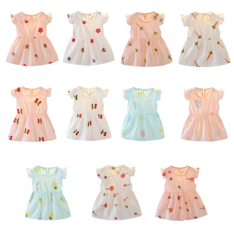 Милые Детские платья для маленьких девочек летнее платье малышей Платья с