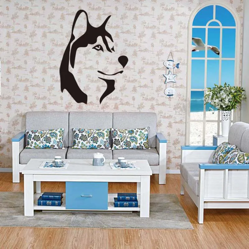 Пример наклеек виниловый Хаски на борту Настенный декор настенные
