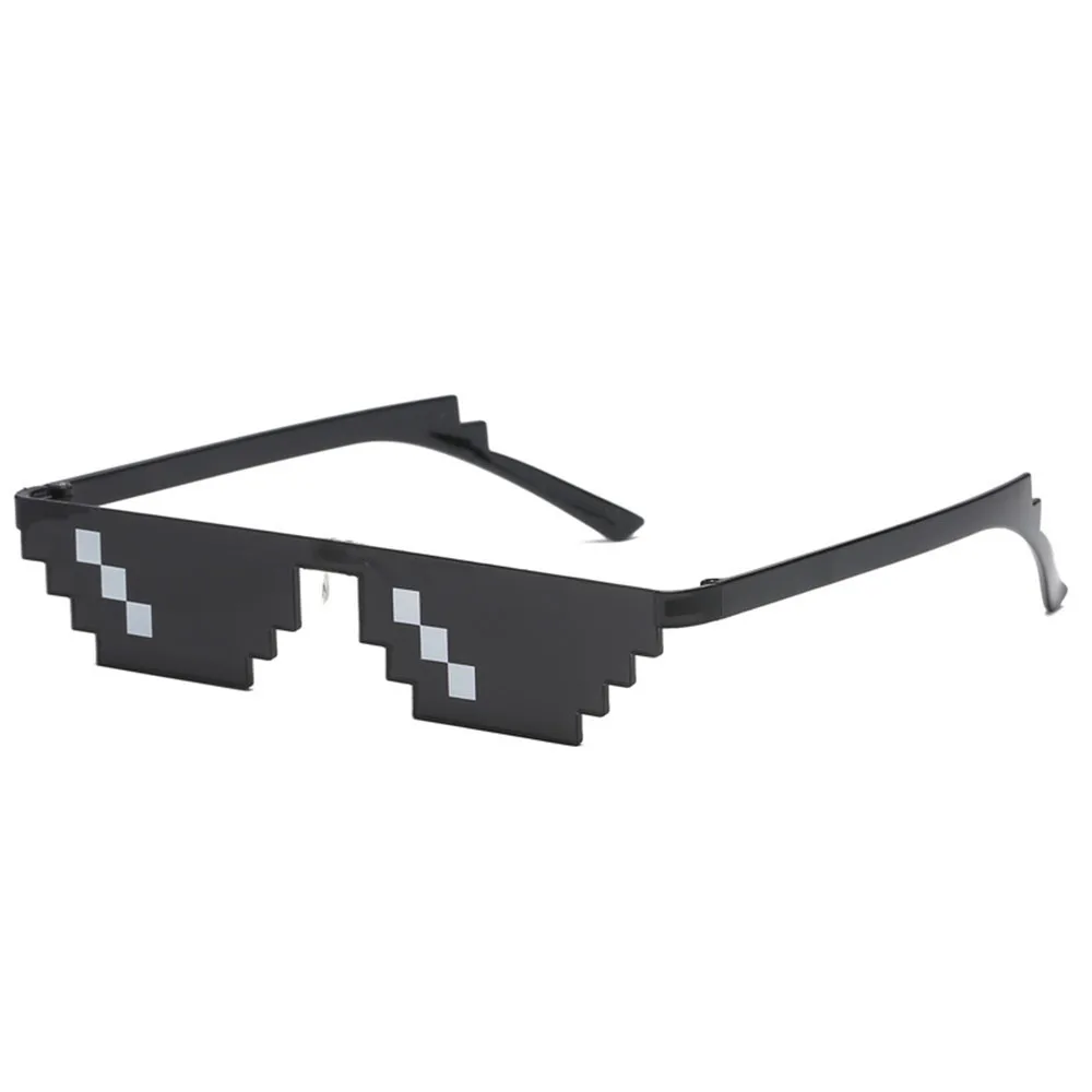 Новые солнцезащитные очки мозаика унисекс горячая распродажа черные Pixelated