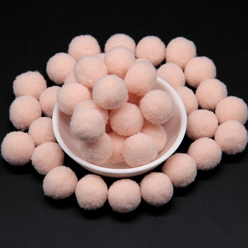 36 beige 20 мм помпон, мягкий мех, помпон, помпоны для детей, DIY игрушки ручной работы, праздничные украшения, аксессуары 20 г, 60 шт - Цвет: 36 beige