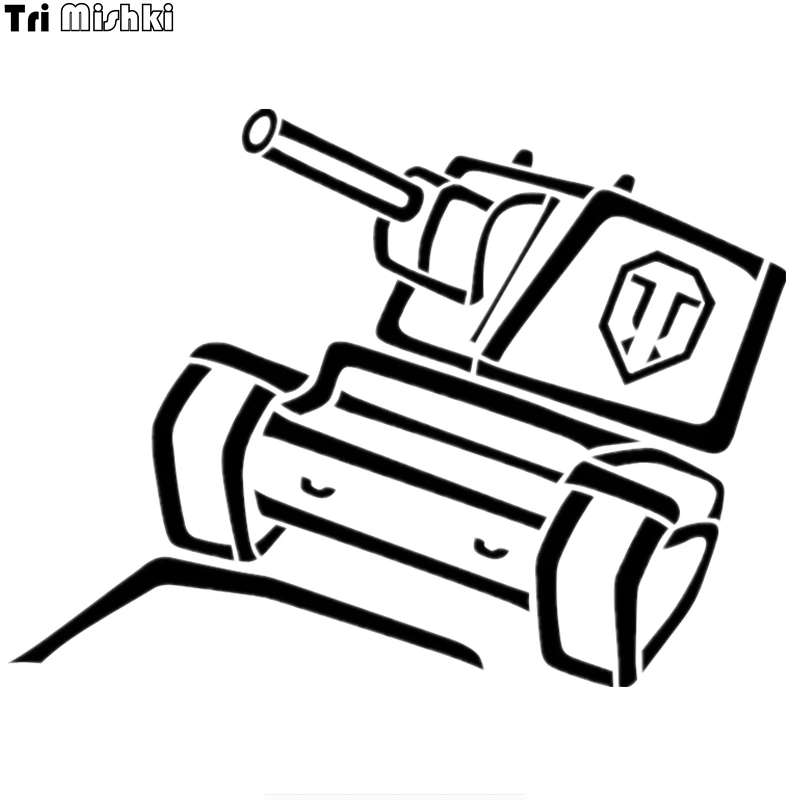 Tri Mishki HZX213 15*20.2см танковые наклейки прикольные виниловые на авто мир танков wot