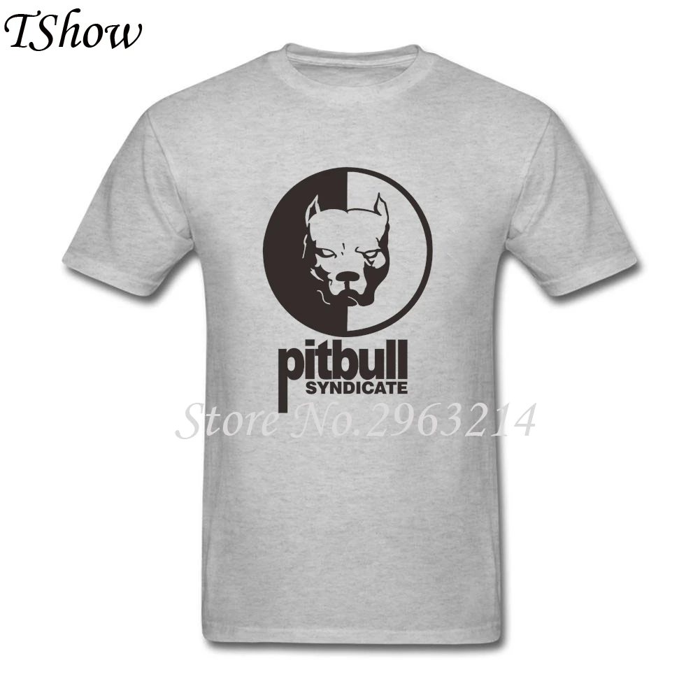 100% хлопок Джерси T Рубашки для мальчиков мужской Pitbull Для мужчин футболка