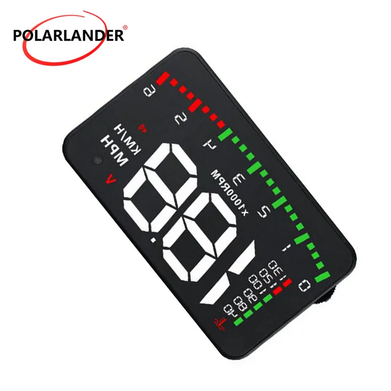 

Hot sale Heads Up Consumption Data A900 3.5 Inch GPS function colorful HUD Display OBD 2 Digital speedometer