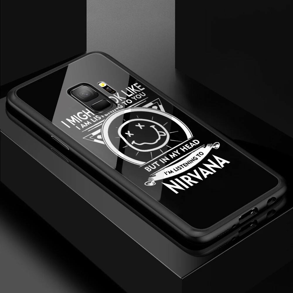 Lavaza группа Нирвана Мягкий чехол из закаленного стекла для samsung Galaxy Note 8 9 A30 A50 A70 S8 S9 S10 Plus