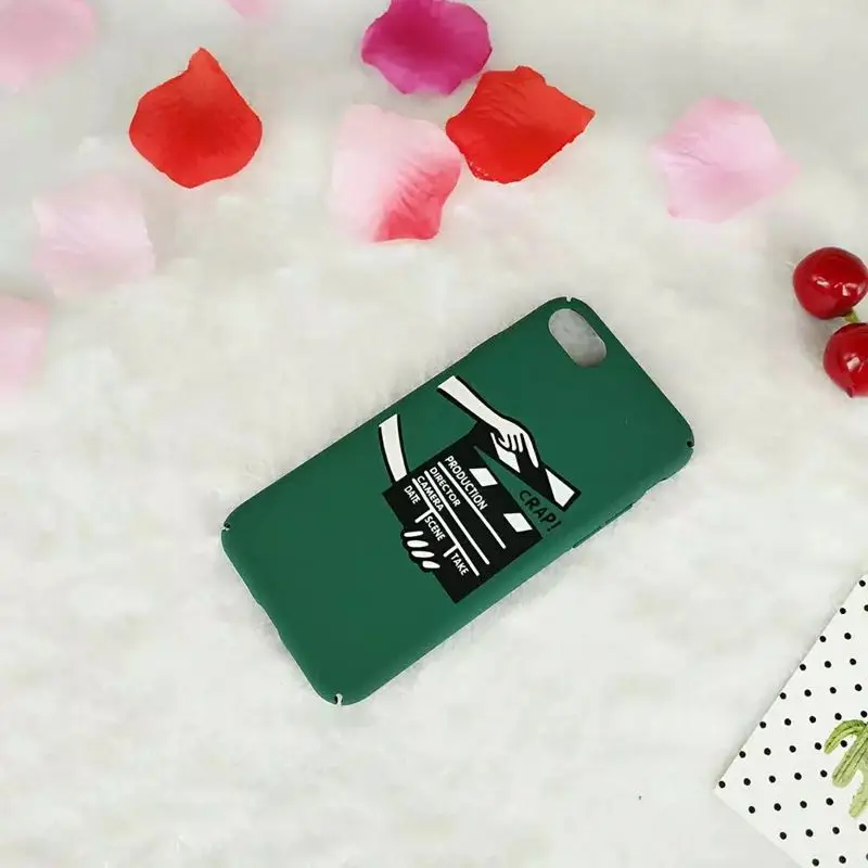 Matte Phone Case For iPhone 6 6S Hard PC Green Fashion ins Cover 7 8 Plus Coque 5 5S SE Accessories | Мобильные телефоны и