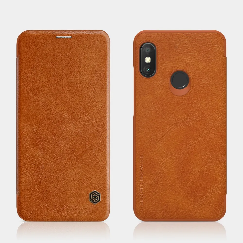 Чехол для mi A2 Lite винтажный флип чехол из искусственной кожи жесткая задняя панель