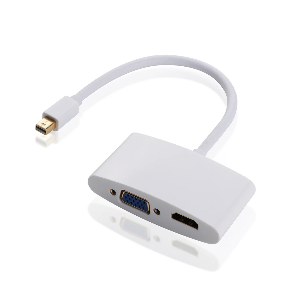Позолоченные мини-порт дисплея мини-дп в жк-hdmi VGA адаптер кабель для imac Mac книга