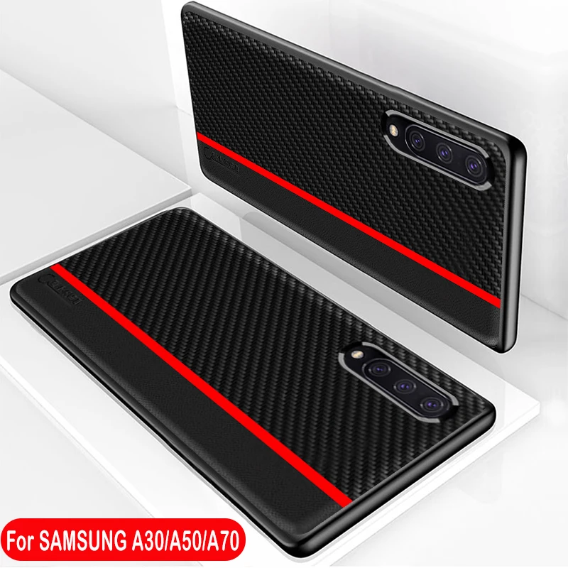 Для samsung A50 чехол Оригинальное углеродное волокно кожа Защитная крышка для samsung Galaxy A70 A71 A51 A30 A7 A8 плюс A9 чехол