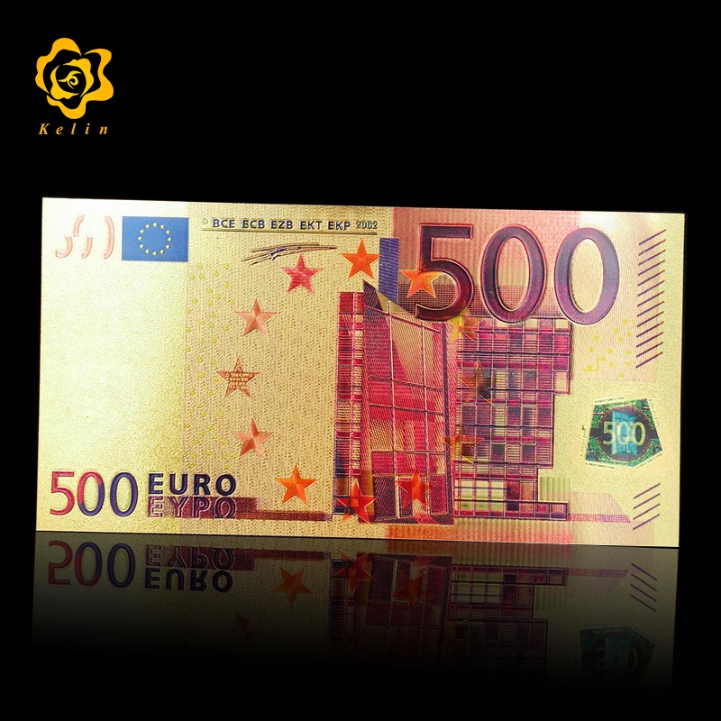 Euro500 10 шт./лот яркие европейские банкноты 500 евро в золотой фольге 24K Ложные деньги