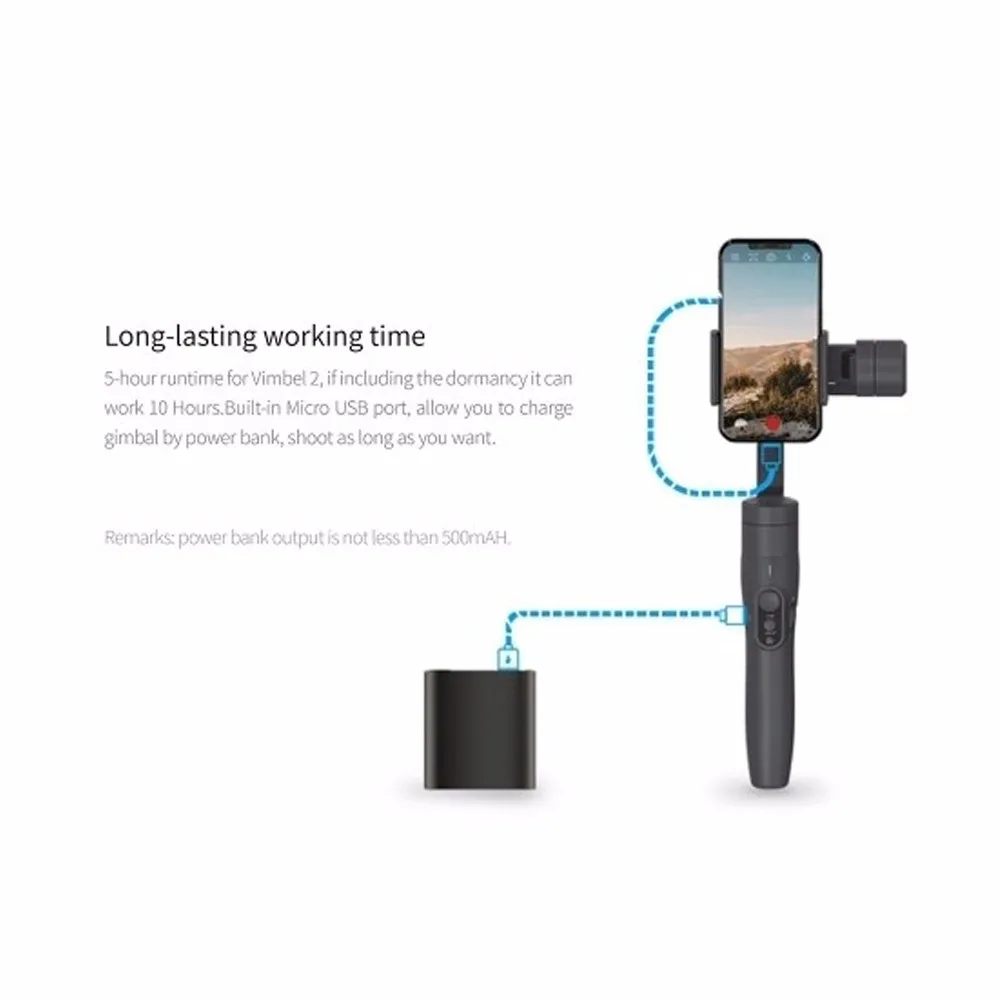 Feiyu Vimble 2 селфи палка путешествия Gimbal Ручной Стабилизатор для iPhone X 8 Plus 7 6 samsung S9+ S9 S8+ S8 vs Zhiyun Smooth 4