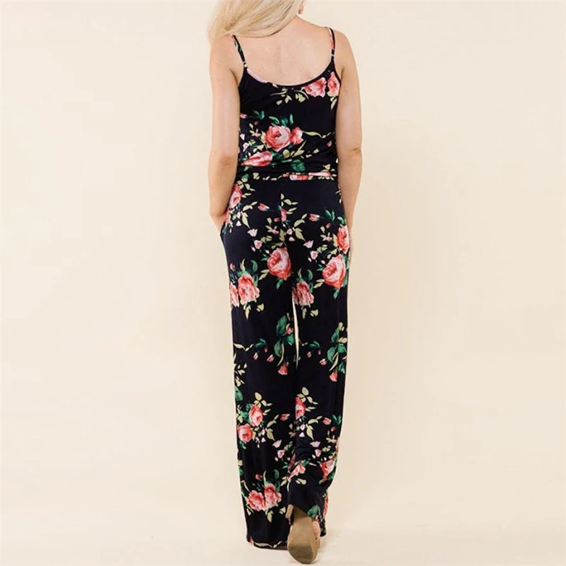 CHAMSGEND Rompers summer 2018 Drop shipping Boho Women Ladies Printing Sleeveless Long Playsuits Jumpsuit O0707#30 | Женская одежда
