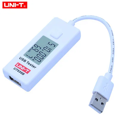 UT658B UNI-T UT658 UT658B USB Тестер Вольтметр Амперметр цифровой ЖК-монитор напряжения измеритель тока измеритель емкости 9 в 3 А с подсветкой - Цвет: UT658B