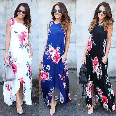 Макси платья Для женщин большой Размеры летнее пляжное платье пикантные o