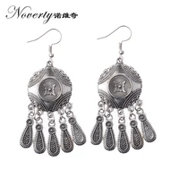 2021 new 1 pair 50mm retro plated zinc alloy bohemian tassels earrings for womens fashion jewelry gifts date and party