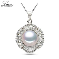 11 12mm big natural freshwater pearl pendant necklace wedding for womenwhite mother of pearl pendant silver 925 fine jewelry