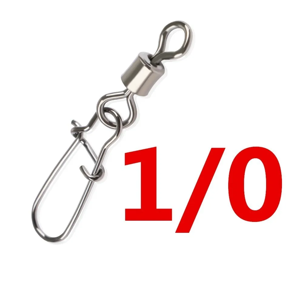 1-0 25 шт./лот, 1/0, 2/0, 3/0, подшипник, поворотный, защелкивающиеся булавки, рыболовный Соединитель с застежкой "булавка", нержавеющая сталь, рыболовные снасти, аксессуары - Цвет: 1-0