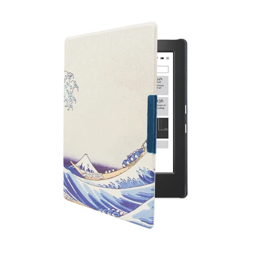 Тонкий кожаный чехол для kobo aura h2o 6,8 ereader smart cover для Kobo aura h2o 6,8 дюймов ereader capa - Цвет: KBH20 SY HL