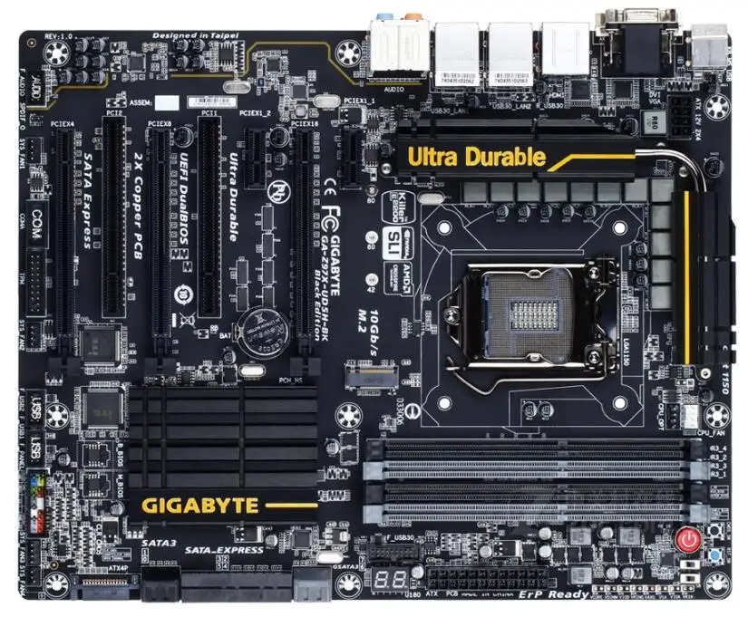 Для Gigabyte оригинальная б/у материнская плата разъем Z97 LGA 1150 DDR3 USB3.0 SATA3.0|Материнские