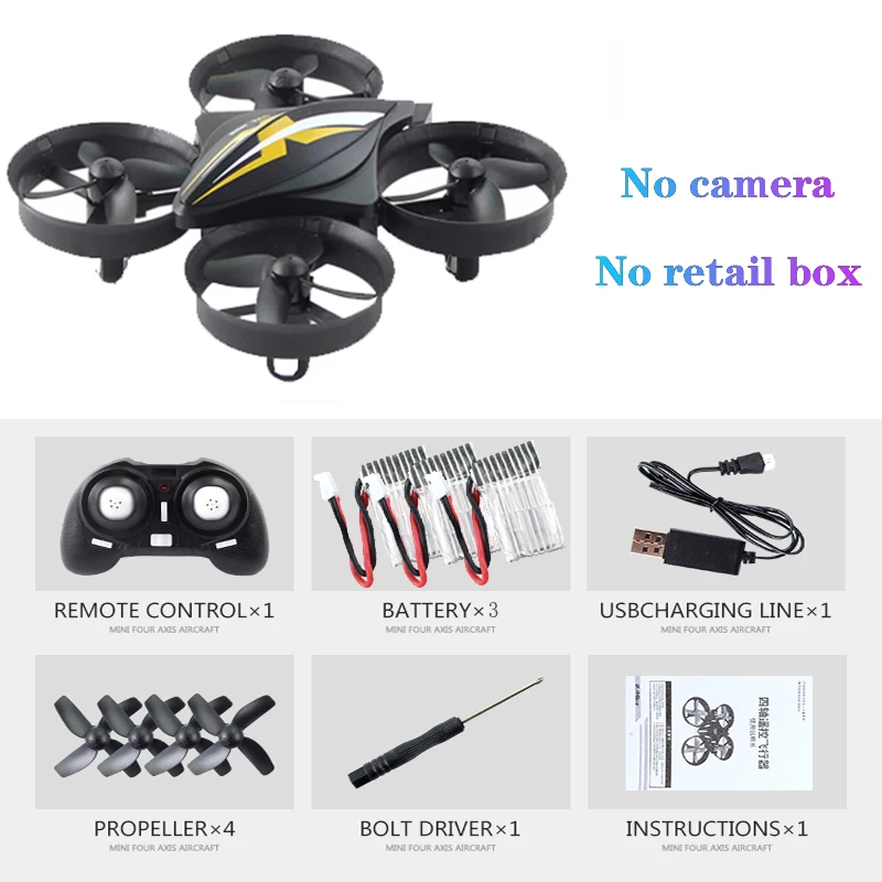 without retail box 2,4 г мини RC маленький Дрон S22 Квадрокоптер Elicoptero de Control Съемник с одним ключом возврата Безголовый режим игрушка для детей - Цвет: without retail box