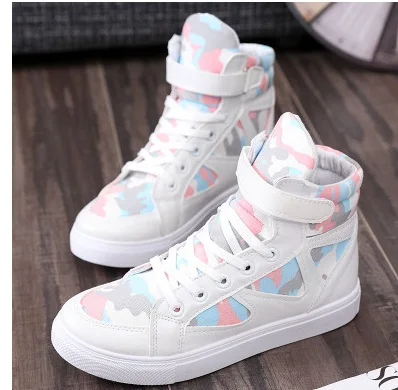 Женская полотняная обувь Для 2017 Сезон весна осень с высоким берцем 4 вида цветов