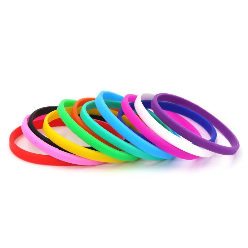 

5 pieces Mix Color Fitness Wristband Rubber Silicone Men's Women's Children's Bracelet For Man Gift Jewelry Glow In The Dark