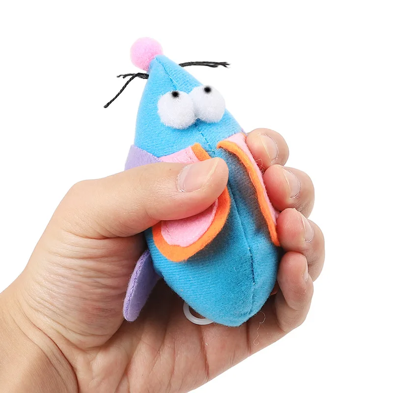 Игрушки для кошек креативный Забавный Заводной пружины игрушечная плюшевая мышь