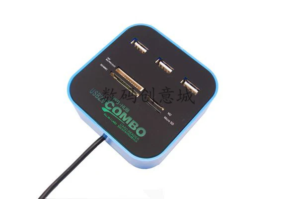 Все в одном 3 портовый Удлинитель USB 2 0 Hub Combo SD/MMC/M2/MS MP мульти кардридер|ms reader|sd hubhub sd