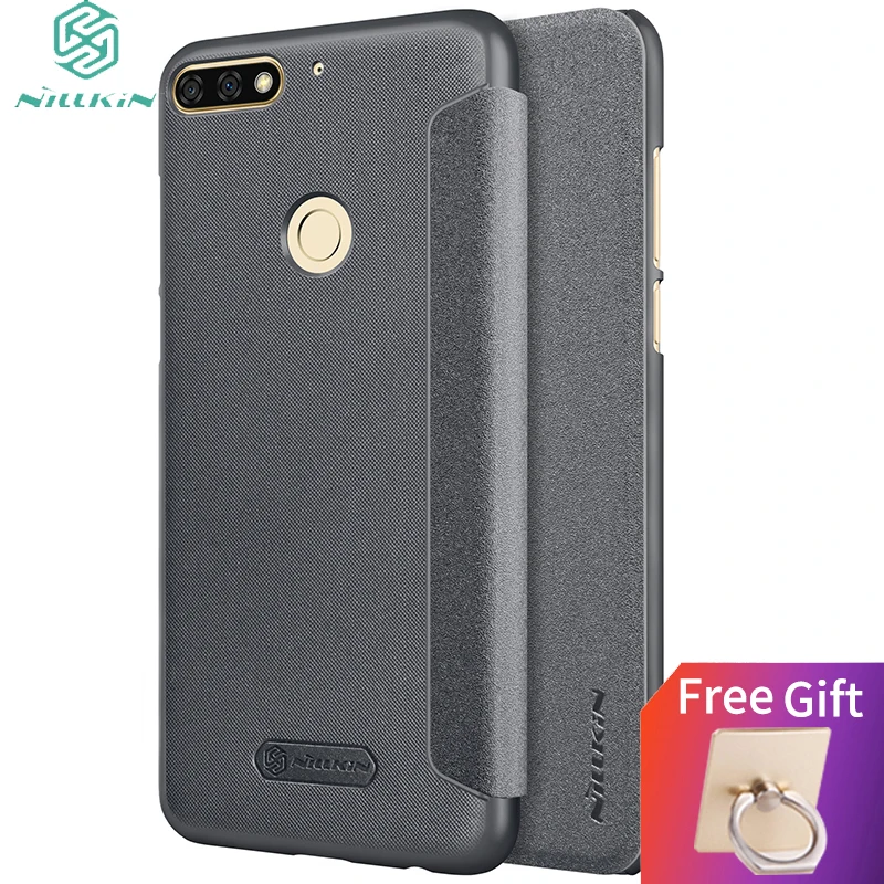Huawei Honor 7C дело чести чехол Nillkin Sparkle Leather жесткий искусственная кожа флип