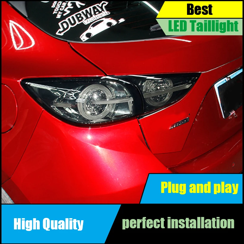Для Mazda 3 M3 Axela хэтчбек 2013-2016 светодиодный задний блок освещения DRL + Динамический
