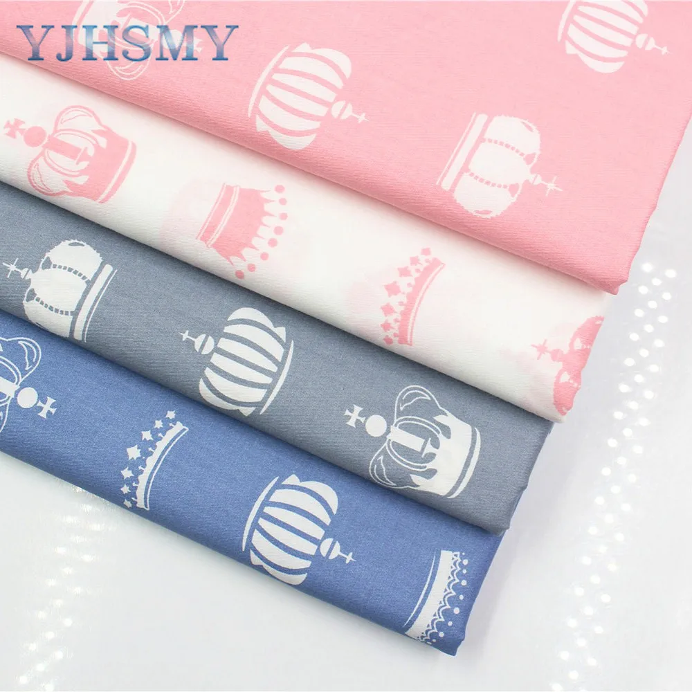 YJHSMY 177281 хлопковая ткань с короной ширина 50x160 см/шт набор постельного белья ручной