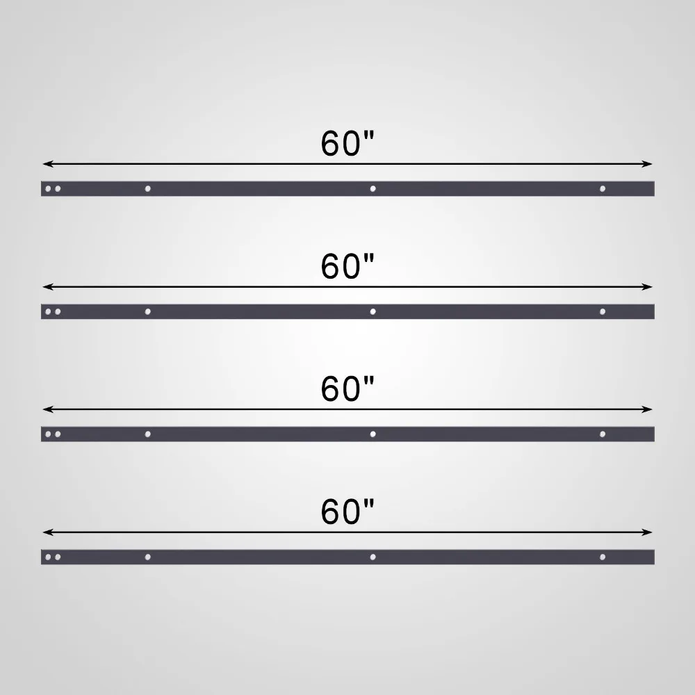 10FT Двойные Раздвижные Сарай Древесины Двери Шкафа Аппаратного Трек Система
