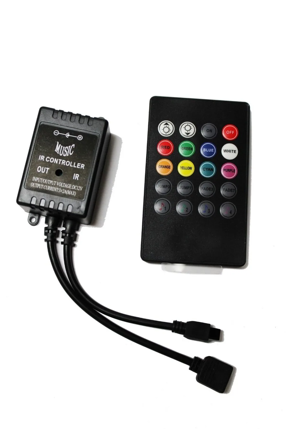 20 Ключи ИК звук Сенсор LED Музыка Пульт дистанционного управления для 3528 5050 RGB