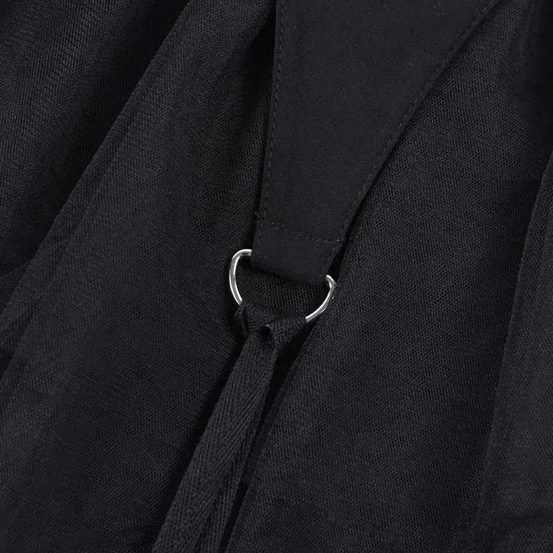 JIEZuoFang, летние, готические, черные, сексуальные, Лолита, вечерние, для женщин, мини юбки, сетчатые, кружевные, готические, полые, алиновые, элегантные, модные, 90 s, короткие юбки